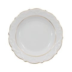 Porland Queen 21 cm Çukur Tabak Altın Yaldız