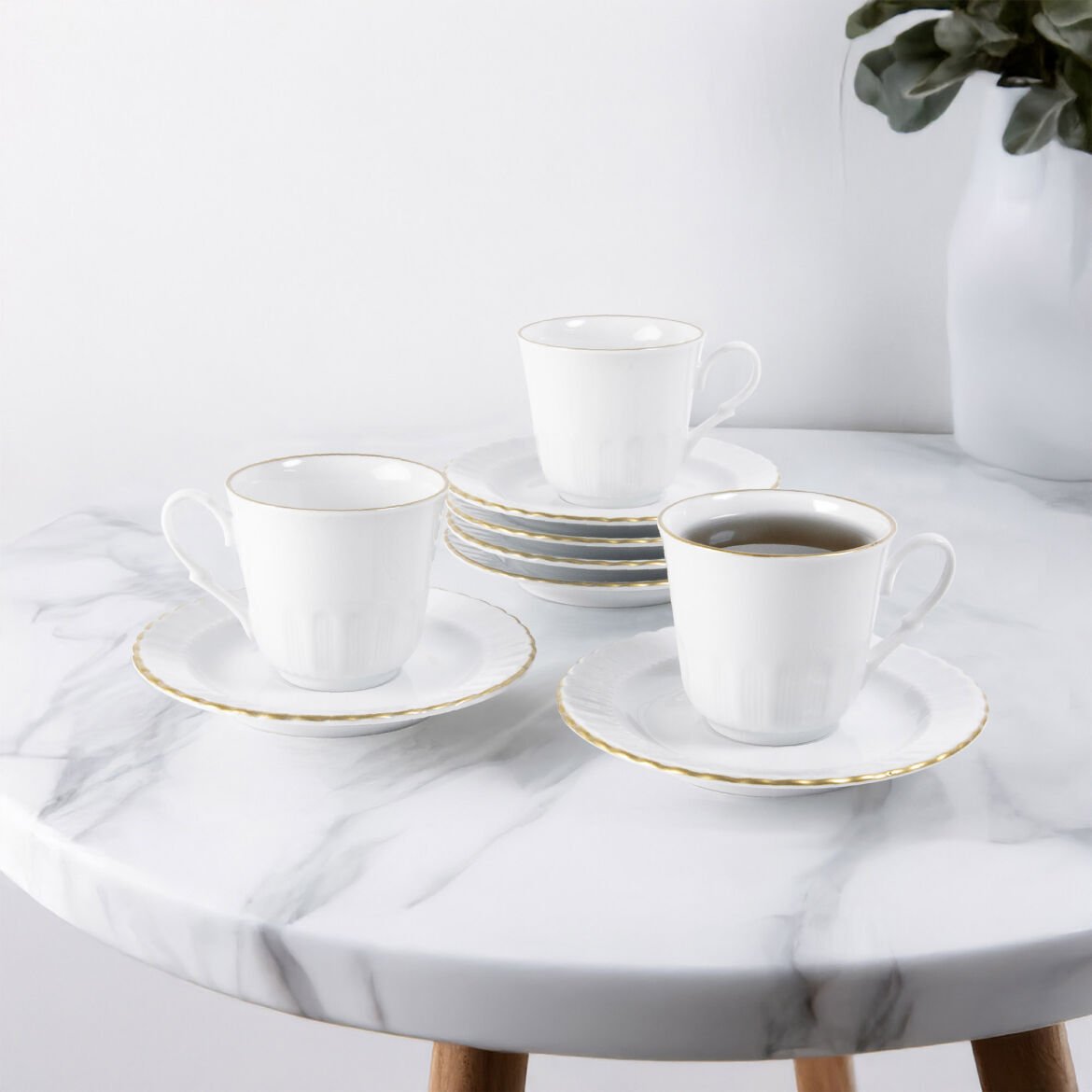 Sedef Çay Fincanı Altın Yaldız