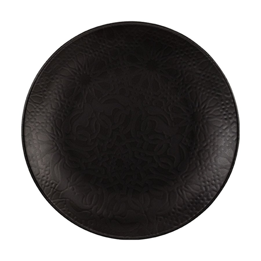 2515 Ent 25 cm Düz Tabak Mat Siyah