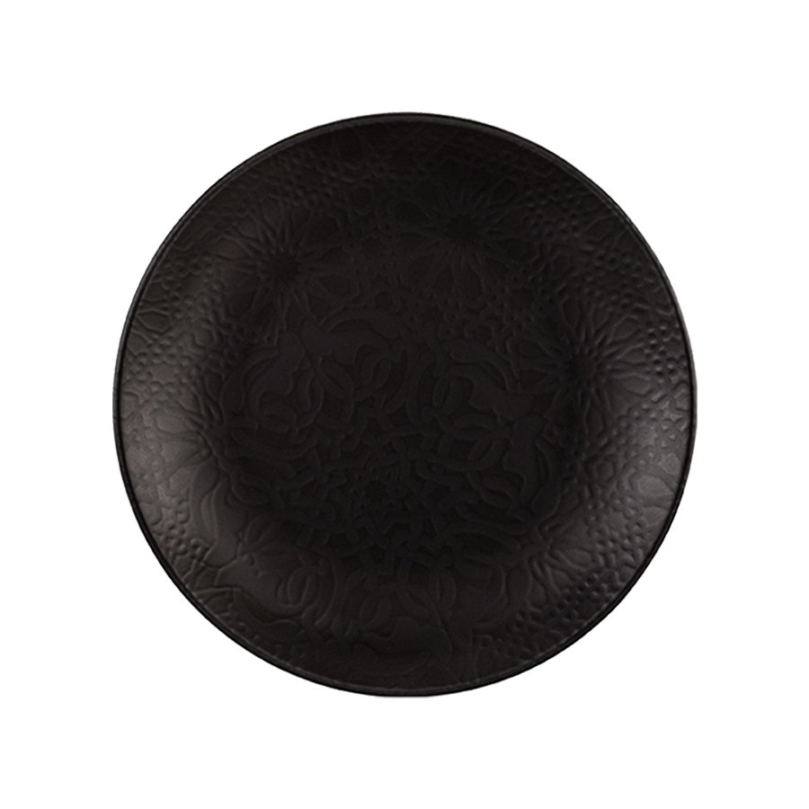 2515 Ent 21 cm Düz Tabak Mat Siyah