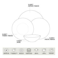 24 PARÇA PORLAND WAVY